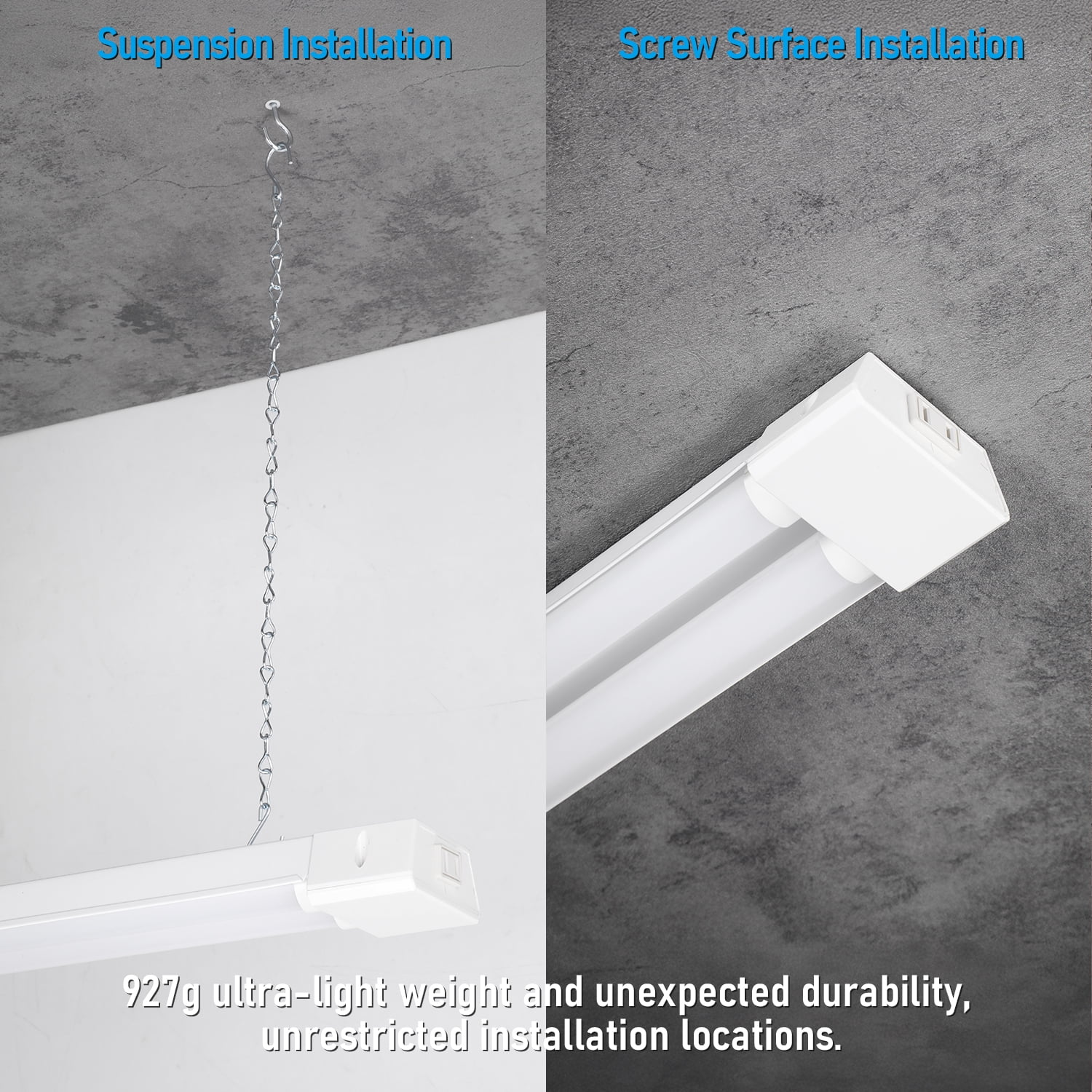 10 Pack LED Shop Light for Garage 4ft, Linkable, 5000K Daylight, 40W, Surface Mount & Suspended Mount