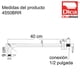 thumbnail image 3 of Brazo para Regadera a Pared Redondo con Chapetón, Brazo para Ducha de Acero Inoxidable 40 cm., 3 of 3