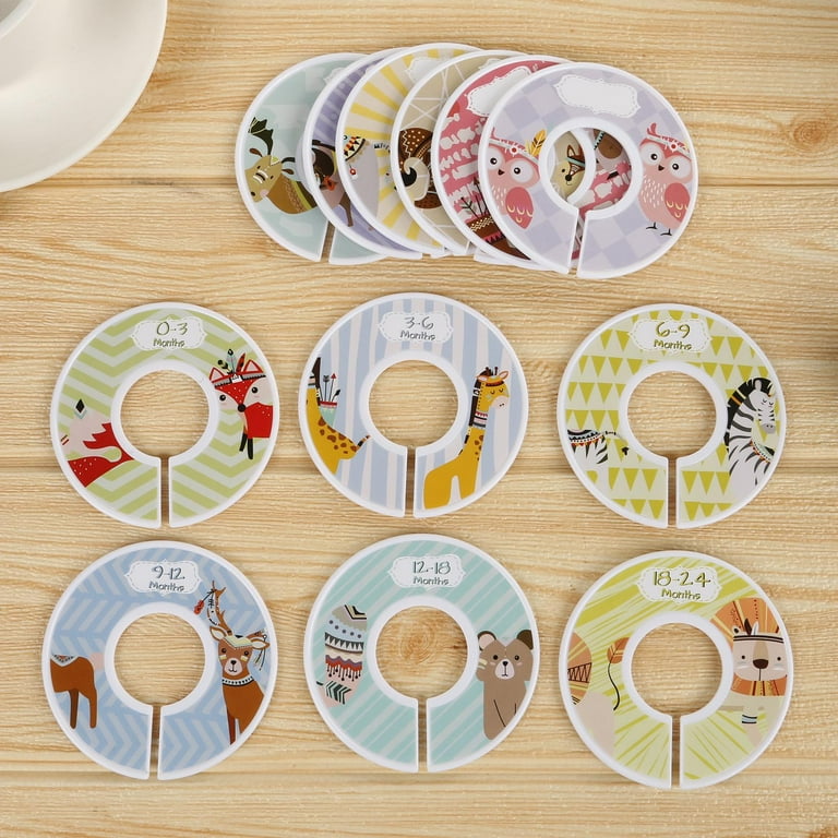 Clothes Hanger Rack Size Dividers Round Clothes Size Tags Rings