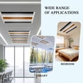 thumbnail image 4 of Modern Brown Black Fluorescent Light Covers for Ceiling Lights 4x2 feet,1 Pack Magnetic Light Filters for Classroom,Boho Contemporary Geometric Striped Fluorescent Light Shade Panel for Office, 4 of 9
