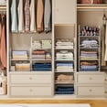 thumbnail image 2 of Huxidaja 5-Tier Stackable Closet Organizers, Foldable All-Metal Wire Storage Bins for Clothes & Pantry, White, 2 of 9