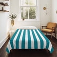 thumbnail image 4 of Teal Striped Large Tapestry for Bedroom Wall Hanging Tapestry, Simple Art Vertical Stripe Farmhouse Ceiling Backdrop Tapestries Poster Blanket Wall Decor for Teens Room Living Room Dorm 100" x 59", 4 of 8