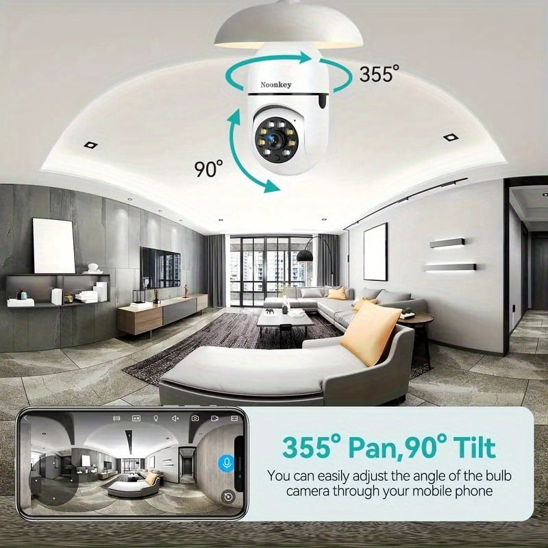 6 HD 1080P Security Cameras: 360° Pan Tilt, 2-Way Audio, Night Vision, TF Card & Cloud Storage, 2.4G WiFi Wired Home Surveillance Camera