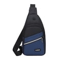 thumbnail image 1 of Leodye 1PCS Sac de Poitrine Unisexe avec Trou pour Écouteurs Durable Portable Activité Extérieure Randonnée Camping Sac de Jour -12.2x7.08x1.96 Po, 1 of 7