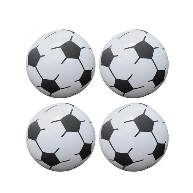 4pcs Inflatable Football Toys Kids Beach Balls Toys Inflatable Soccers Toys
