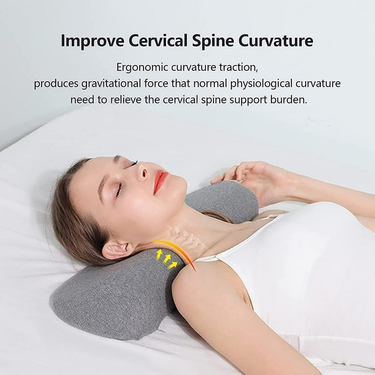 TAZEMAT Ergonomic Memory Foam Neck Pillow with Spine Alignment for Shoulder Pain Relief and Sleeping Bed Walmart