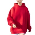 thumbnail image 2 of IMENGL Hoodies oversized sweatshirts pullover, Red L, Size M-XL, 2 of 7