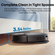 Eufy Robot Vacuum Omni C20, Vacuum and Mop Combo, 7,000 Pa Suction, Ultra-Slim 3.35-Inch, Self-Emptying All-in-One Station