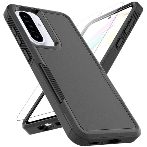 Shockproof Phone Case compatible with Samsung Galaxy A37/Galaxy A36 5G/Galaxy A57 5G, Heavy Duty Dual Layer Rugged Protective Cover with Screen Protector, Military Protection Bumper, Dark Green