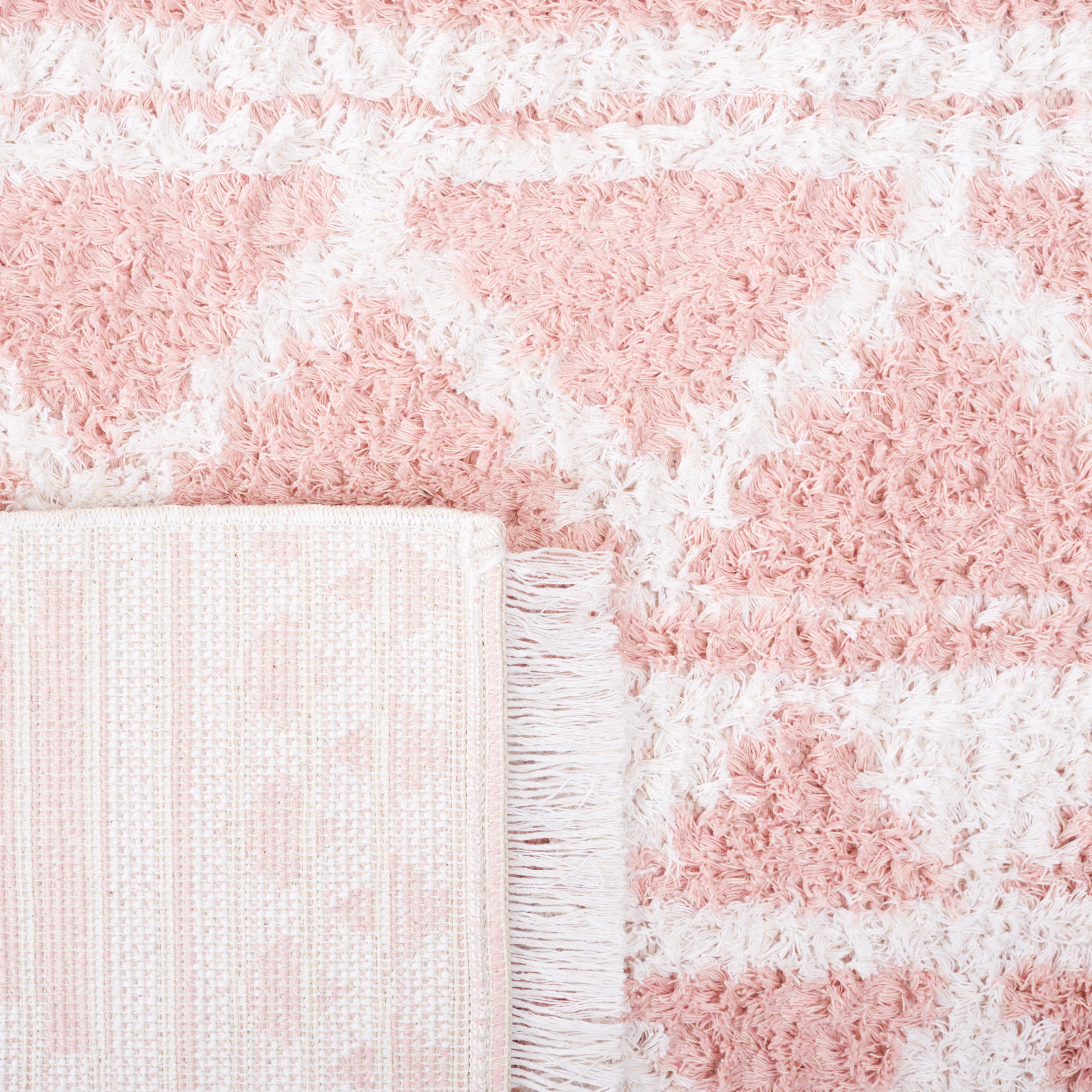 SAFAVIEH Augustine Kalina Geometric Area Rug, Pink/Ivory, 6'4" x 6'4" Square