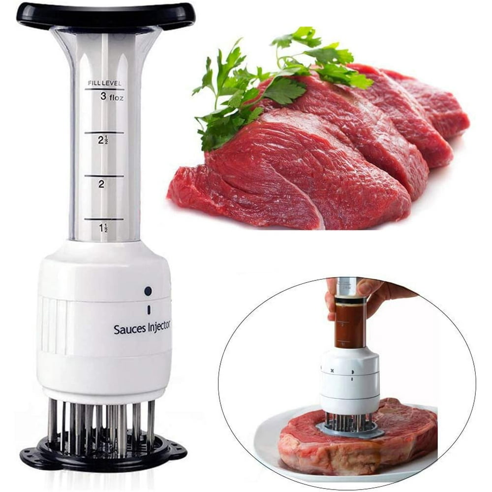 Sauces Injector,2 in 1 Needle Meat Tenderizer and Flavor Marinade