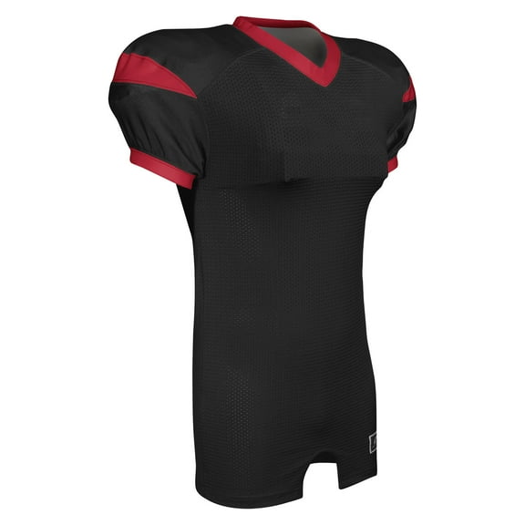 Backer Football Jersey - BLACK BODY, SCARLET BODY - XL
