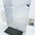 thumbnail image 4 of JimsMaison 72"W x 76"H Sliding Frameless Shower Door with Tempered Glass&Handles,Brushed Nickel, 4 of 17