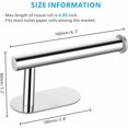 thumbnail image 5 of RUseeN Toilet Paper Holder Self Adhesive, Premium Stainless Steel Rustproof Adhesive Toilet Roll Holder no Drilling for Bathroom, Kitchen, Washroom (2 Pack, Sliver), 5 of 7