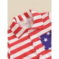 thumbnail image 5 of Bagilaanoe 4th of July Outfits for Toddler Baby Boys Short Sleeve Star Print Shirt Tops + Striped Shorts 12M 18M 24M 3T 4T 5T Kids Independence Day Clothes 2pcs Short Pants Set, 5 of 7
