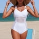 thumbnail image 1 of Traje de baño de una pieza para mujer, traje de baño de bikini cómodo de color liso con tirantes, traje de baño de moda playera para mujer, trajes de baño de una pieza para mujer, trajes de baño para, 1 of 7