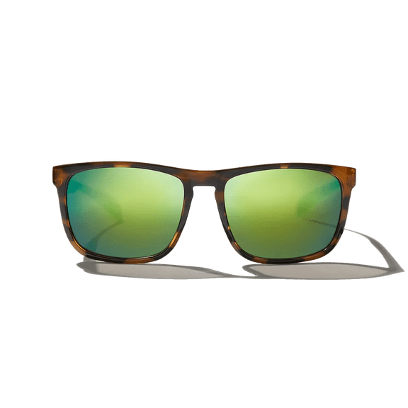 Bajio Calda Frame in Brown Tortoise Gloss with Green Mirror Glass Lenses