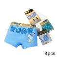 thumbnail image 3 of Esaierr Toddler Kids Boys Underwear 2-18Y Little Boys Cotton Dinosaur Underwear Boxer Briefs Teen Panties 4 Packs, 3 of 7