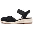 thumbnail image 2 of Women's Platform Wedge Heel Espadrille Sandals - Comfortable Insole Lightweight Rubber Sole, Close-Toe Adjustable Elastic Ankle Strap Slip-On Summer Sandals, 2 of 7