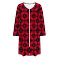 thumbnail image 6 of Fewfanhot Womens Zipper Robe, Long Sleeve Long Plush Bathrobe with Hood, Sleepwear Pockets Night Gown for Women Plus Size, 6 of 9