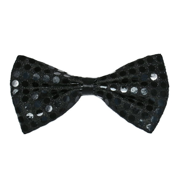 SeasonsTrading Black Sequin Bow Tie Costume Party Accessory