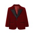 thumbnail image 5 of Boys Suits Slim Fit 4 Piece Formal Dresswear Suit for Kids Tuxedo Wedding Set Toddler Boy Dress with Vest Shirt Pants and Tie Wine 1-2 Years, 5 of 7