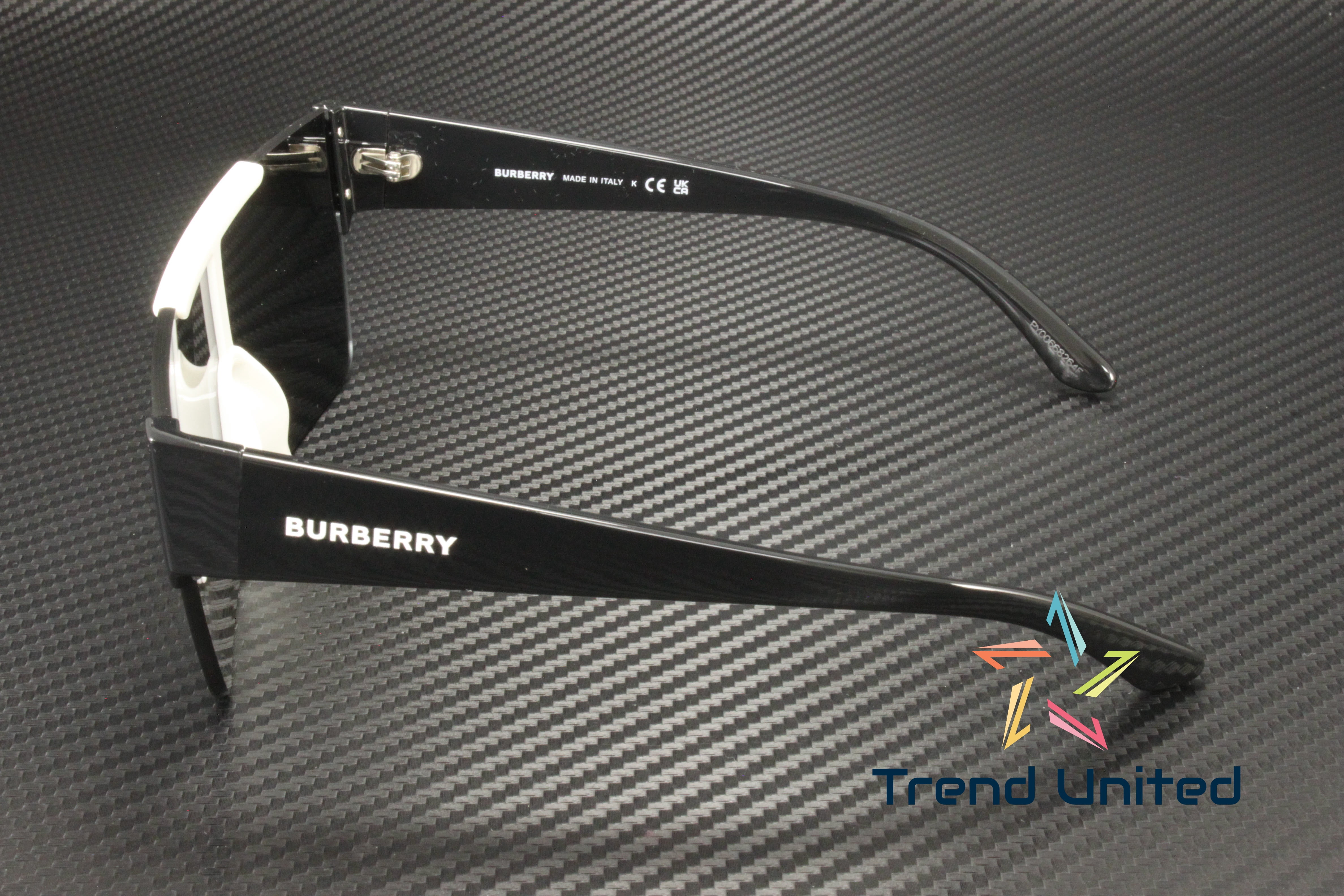 Burberry BE 4291 Nylon Mens Rectangle Sunglasses Black 138mm Adult