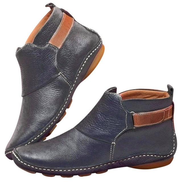 CAROOTU Arch Support Unisex Boots Upgraded Version Slip Resistant Snow Boot Casual Fashion Flat Boots for