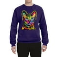 thumbnail image 2 of Cats Are Like Potato Chips Colorful Rainbow Cat Animal Lover Unisex Crewneck Graphic Sweatshirt, Purple, Small, 2 of 3