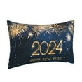 thumbnail image 2 of Fotbe Happy New Year 2024 (3) Pillow Cases - Envelope Closure - Luxury, Extra Soft, Cooling Pillow Covers - Wrinkle, Fade, Stain Resistant-20"x30", 2 of 9