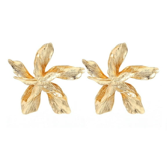 LongcreekX Flower Earrings for Women, Cute Flower Plumeria Earrings, Bohemian Hawaiian Flower Stud Earrings Hypoallergenic, Double Floral Petal Earrings Studs, Flower Clusters Earrings