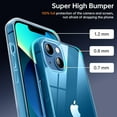 thumbnail image 2 of Shockproof Clear Case for iPhone 13, [Not Yellowing] [10FT Military Drop Protection] Hard Clear Back Four Corner Airbags Drop Protection Phone Cover, 6.1 inch, Transparent, 2 of 14