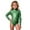 g-Green6428, variant on CAIVO Long Sleeve Girls Romper Jumpsuit High Neck Back Zip Leotard Solid Color Performance Dance Gymnastics Unitard Stage Show Onesie For Kids Toddler Classic Bodysuits One-Pieces