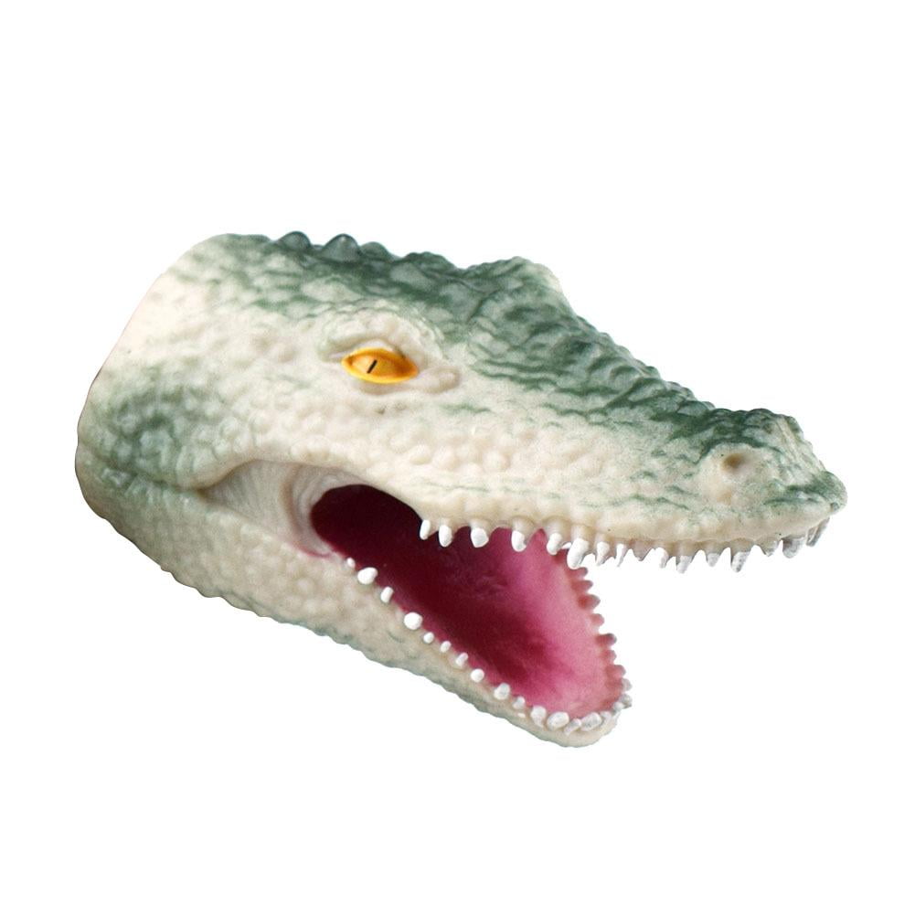 Soft vinyl TPR crocodile hand puppet animal head hand puppets kids Toys gift 