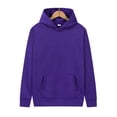 thumbnail image 4 of Sweatshirt for Men Comfy Hooded Long Sleeve Hoodie Versatile Plain Hooded Sweatshirt Simple Casual Wear Top, 4 of 4