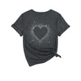 thumbnail image 5 of Bibifish Womens Tee Tops Love Heart Print Soft Slim Fit Crewneck Short-Sleeve T Shirts Summer Daily Casual Streetwear Chic Wear, 5 of 5