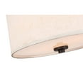 thumbnail image 3 of Woodbridge Lighting Drum 3-Light Fabric LED Semi-Flush Mount in Bronze/White, 3 of 5