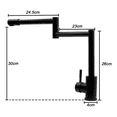 thumbnail image 4 of Grifo De Cocina Articulado Negro Mate Para Fregadero De Acero Rubinett, 4 of 4