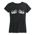 thumbnail image 2 of Instant Message - Skeleton Hands, Chest - Women's Short Sleeve Graphic T-Shirt, 2 of 6