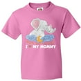 thumbnail image 3 of Inktastic I Love My Mommy Cute Elephants with Moon and Stars Youth T-Shirt, 3 of 5