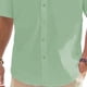 thumbnail image 3 of Ceisia Men's Relaxed Fit Linen-Like Turndown Collar Short Sleeve Casual Button-Down Shirts Gifts, 3 of 4