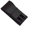 thumbnail image 4 of yuksok Leather Pen Case 3 Slots Handmade Pen Pouch for University Work Men Black, 4 of 9