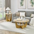 thumbnail image 5 of 36" Round Oak Coffee Table - Mid Century Modern for Home Spaces, 5 of 8