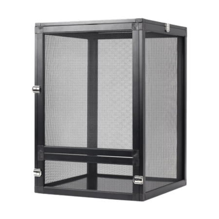 Aluminum Screen Reptile Cage Snake Terrarium 23x23x33cm Ventilated Enclosure for Lizards Geckos Chameleons Easy Assembly
