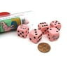 Koplow Games Pink Pachyderm Elephant Dice Game with 5 Dice Travel Tube and Game Instructions #13508