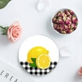 thumbnail image 4 of POGLIP Ensemble de 4 sous-Verres Ronds pour Boissons, Dessous de Verre en Céramique Absorbante avec Base en Liège pour Cuisine Maison Table Basse Bar Décor, 4 of 5