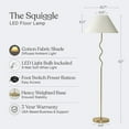 thumbnail image 2 of Brightech Squiggle 62" LED Floor Lamp with Twisting Base and Ivory Empire Shade - Brass, 2 of 12