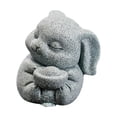 thumbnail image 1 of Escultura de animal de mascota de té, adorno de animal coleccionable, estatua de animal de piedra arenisca para Conejo, 1 of 9