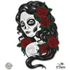 Day of the Dead Beautiful Lady Roses Mask - 5" Vinyl Sticker - For Car Laptop I-Pad - Waterproof Decal