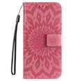 thumbnail image 3 of SaniMore for iPhone 14 Pro Case with Card Holder, Embossed Magnetic Wallet Soft TPU + PU Leather Cover with Practical Bracket + Detachable Hand Strap Shockproof Protective Shell, Pink, 3 of 7